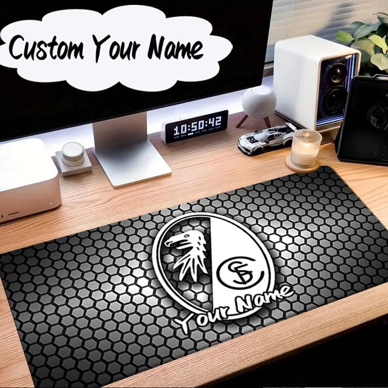 Custom Name Mouse pad Club Crest Design Mouse Pad Desk Mat, Non-Slip Rubber Backer Pad For Computer Notebook Gaming Mouse Pad Birthday Gift