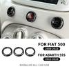 Real Hard Carbon Fiber Warning Light Button Cover for Abarth 595 695 2012 2013 2014 2015 2016 2017 2018