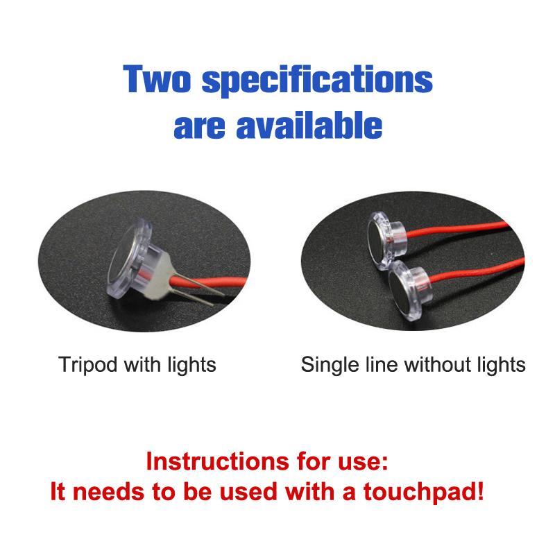 10мм Сенсорный выключатель Комнатная прикроватная лампа с регулировкой яркости Сенсорная головка Торшер Свет Сенсорный выключатель Разъем