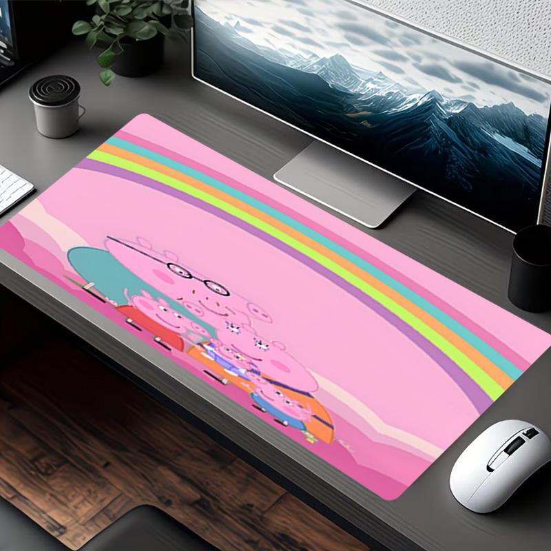 Pink Pig Print Mouse Pad, for Keyboard Pad Laptop PC Mat for Office Home Use, Desk Decor, Perfect Birthday Gift for Gamers