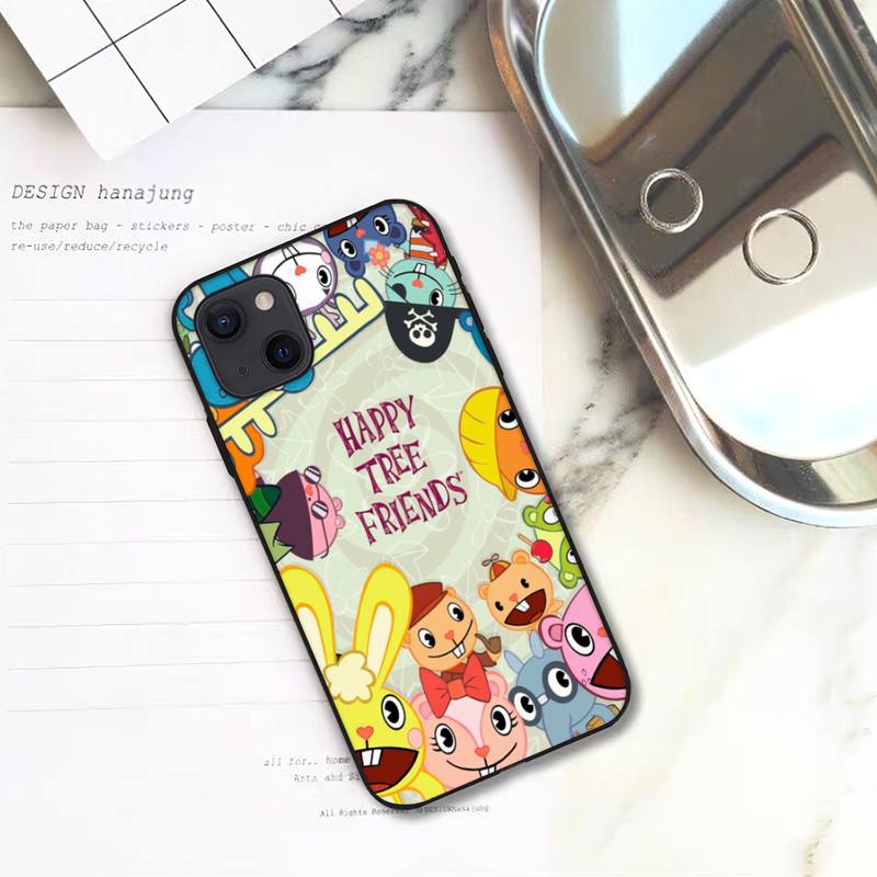 Чехол для телефона Happy Tree Friends для iPhone 11 12 Mini 13 14 15 Pro XS Max X Plus SE XR Shell