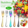 Sagit Stainless Steel Colourful Forks 8PC for Fruit Desserts Ice  Cake Forks