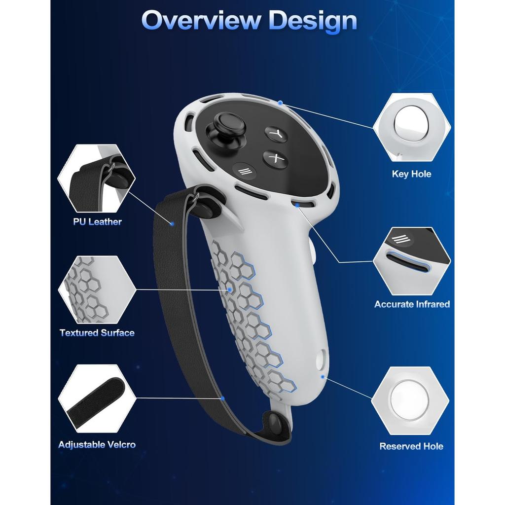 Controller Handle Q3 VR Accessories Handle Cover VR Touch Controller with Silicone Cover Anti Slip Finger Rod Cover