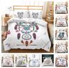 3D White Background Dream Catcher Pattern Bedding Set White Quilt Cover Pillow Case 2 or 3 Pieces Soft and Comfortable Home Decoration