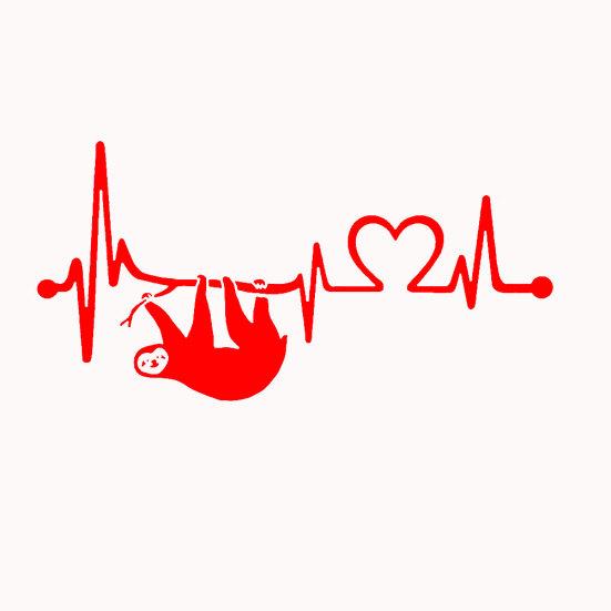 Забавный ленивец сердцебиение автомобиль грузовик светоотражающие наклейки украшения