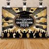 Congratulatory Graduatio Celebration Theme Party Decoration Background Graduates Backdrop Photography Studio Props Student Gifts