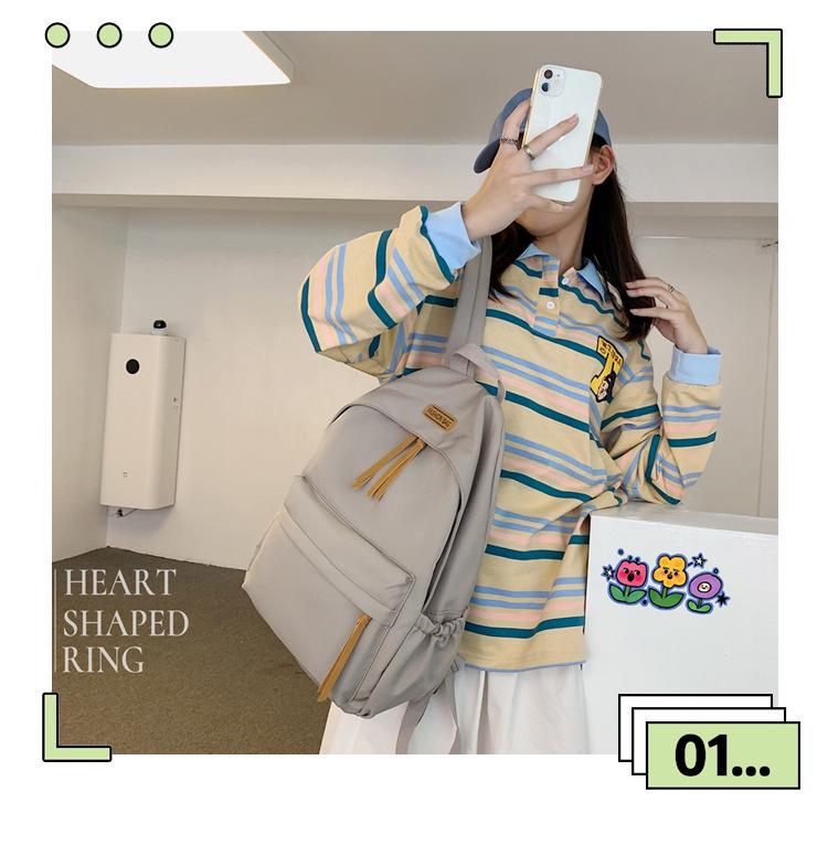 Корейский женский нейлоновый рюкзак 2023 года — модный, универсальный, школьный рюкзак в стиле литературного колледжа