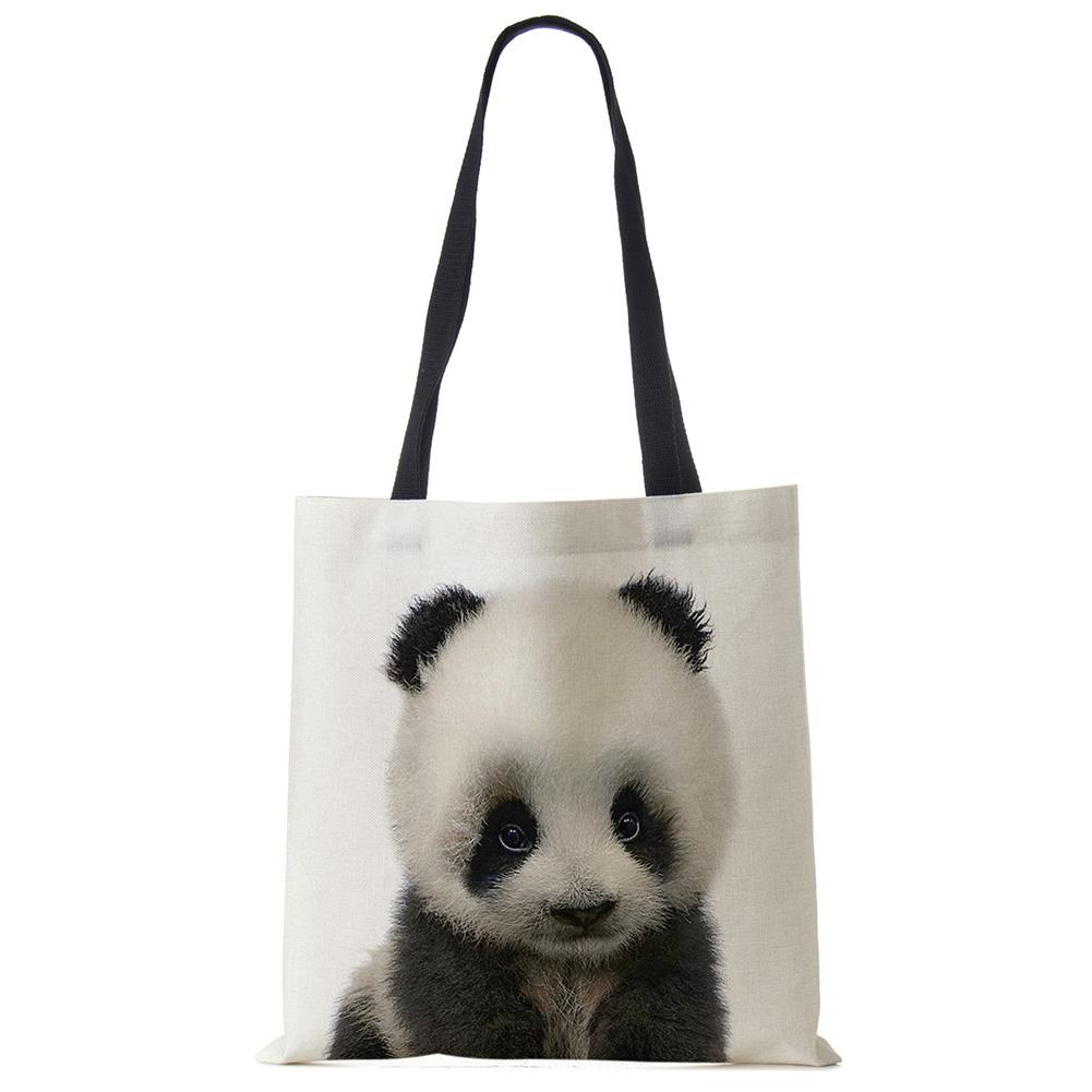 Милая Серия Животных Панда Коала Слон Принт Женская Сумка Повседневная Сумка-Тоут Сумка через Плечо Большая Вместимость KTY