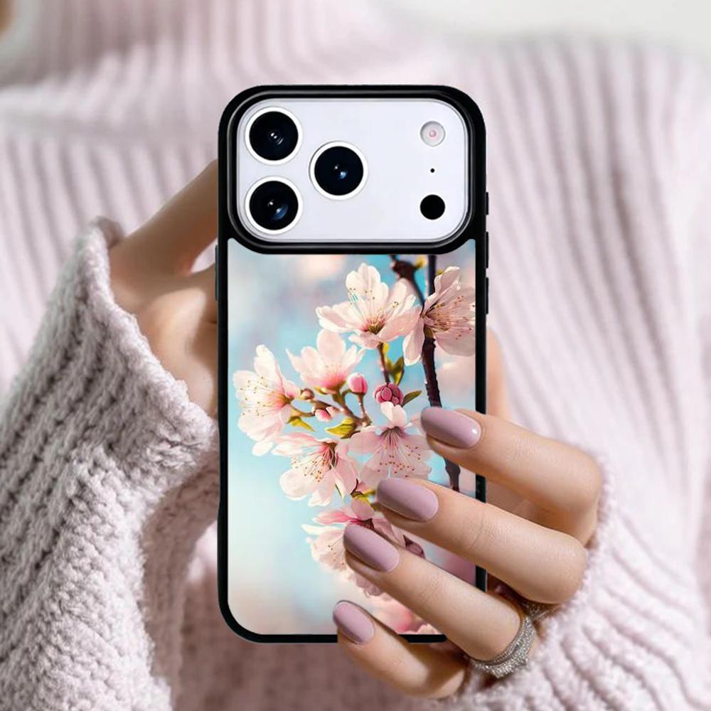 Чехол для телефона 'Цветущая вишня Сакура' для Apple iPhone 17 Air 16E 15 14 Plus 13 12 11 Pro Max Mini Funda Чехол