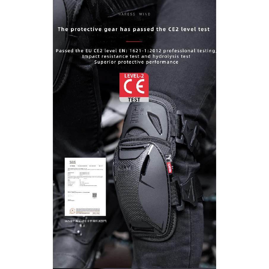 NERVE Motorcycle Knee Pads Motocross Guards Protection CE2 Level Off-Road Racing Riding Kneepad MTB Moto Joelheira Safety Guards
