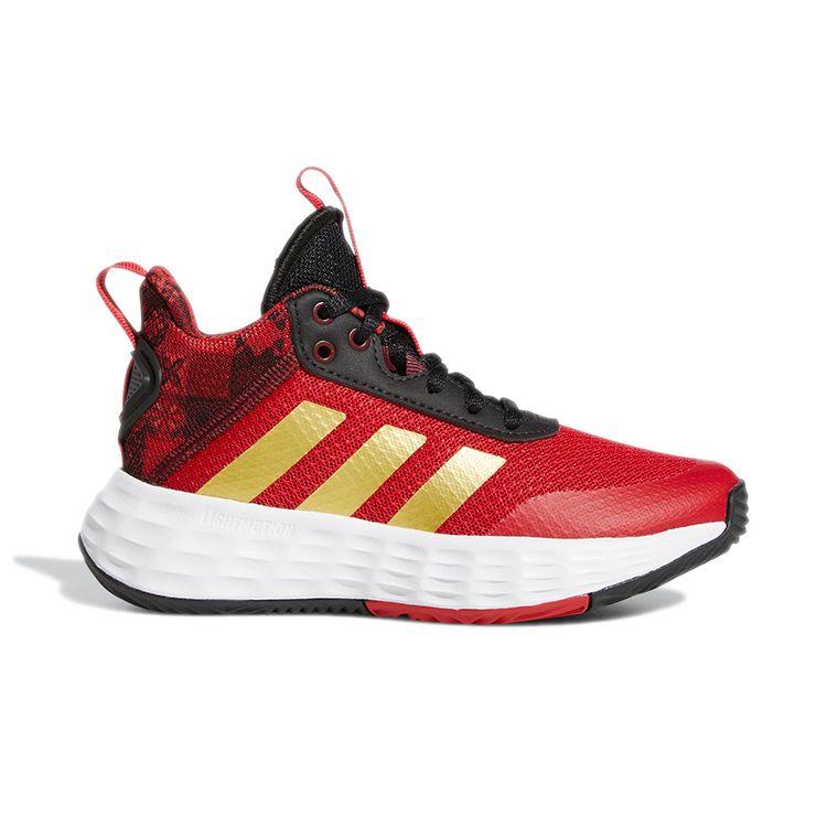 Adidas Own The Game 2.0 Durable Mid-Top Kids Basketball Shoes Kids Sneakers Red GY0813