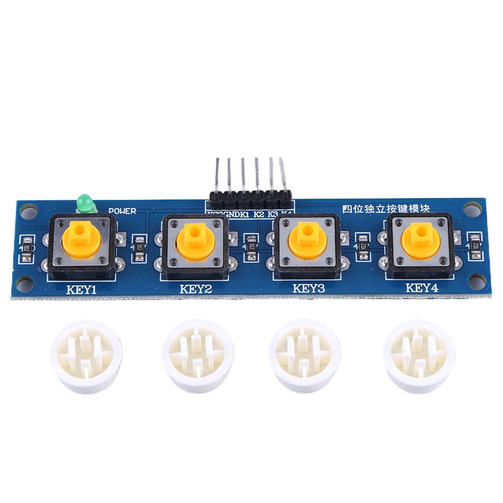 4 Independent Buttons Touch Button Module with Hat & LED Indicator High Level Output for Arduino Or Raspberry Pi