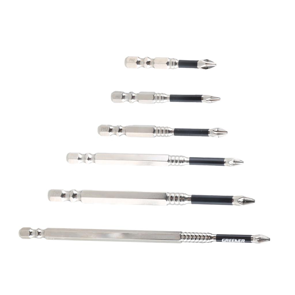 Magnetic Screwdriver Bit Set Steel 1/4inch Shank Electric Screwdriver Bits Cross Head Impact Screw Driver Bit