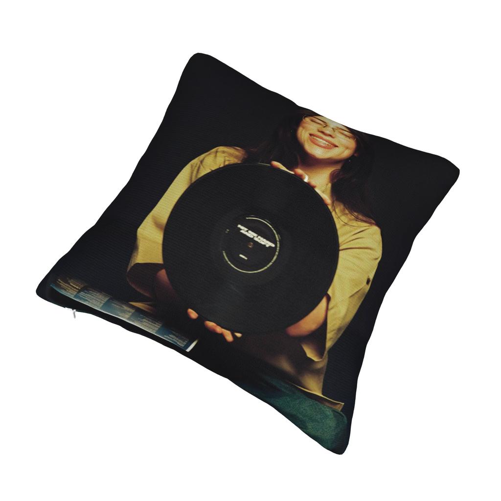 Billies Eilishs Pillowcase Printed Polyester Cushion Cover Decorations Throw Pillow Case Cover Home Zipper 45X45Cm