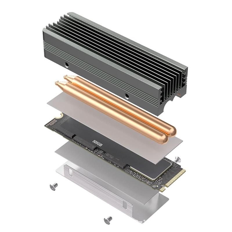 High Efficiency Cooling Solution For M.2 12 2280 SSDs Featuring Aluminum Construction And Silents Operation