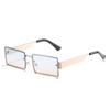 Fashion Rectangle Sunglasses Women Men Gradient Shades Sun Glasses Metal Frame Classic Brand Designer Eyeglasses Uv400