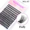 12Lines DIY Big Capacity Dovetail Eyelash Extension Firm Easy-grafting Eyelashes Mix Length C/D Curl Lashes Cluster Soft Ribbon