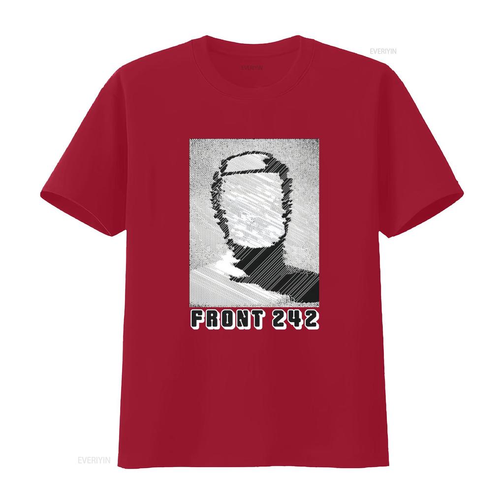 Винтажная черная футболка с длинным рукавом для фанатов группы Front 242, из плотного хлопка, все размеры, A074, повседневная, эластичная, с эффектом состаренности