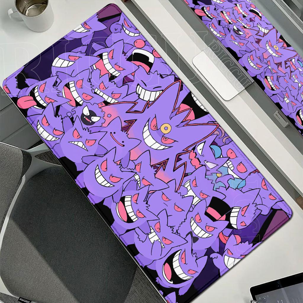 Anime Mouse Pad PC Cabinet Desk Mat G-gengar XXL Mousepad Office Accessories Large Gaming Keyboard Carpet Pokémon Extended Pads