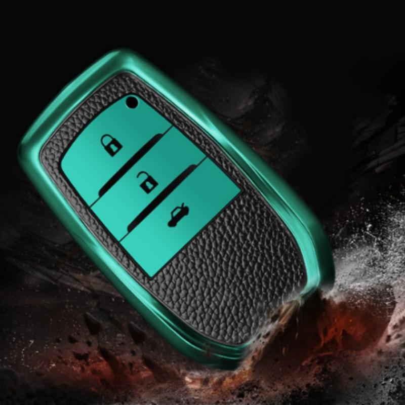 3 Buttons Soft Tpu Car Key Case Cover for Toyota Hilux Innova Rav4 Fortuner Yaris 2021 Shell Fob Protector Keychain Accessories