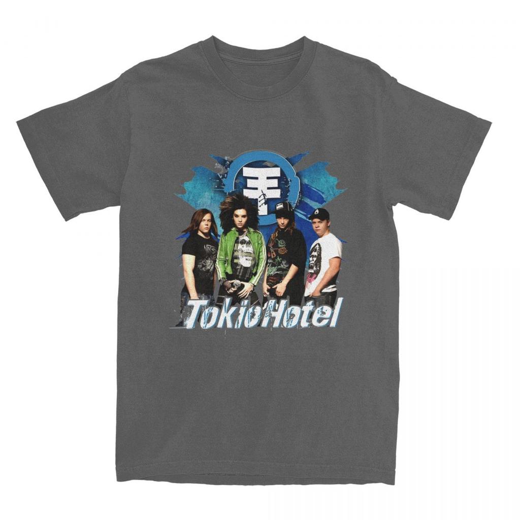 Мужская футболка Tokio Hotel Футболки Повседневная Немецкая Музыкальная Группа Летняя Футболка Винтажный Узор Хлопковые Топы Большого Размера 6XL