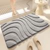 Minimally Thickened Bathroom Absorbent Floor Mat Door Entry Household Flocking Anti Slip Mat Bedroom Floor Mat