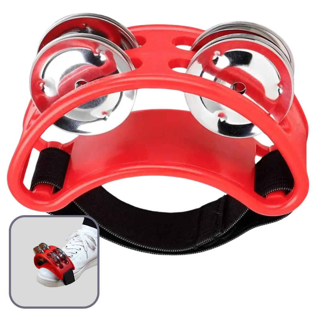 Ozgram Foot Tambourine Foot Percussion Foot Tambourine Cajon Acoustic Footbell Performance Musical Instrument Karaoke Enlivenment [Красный]
