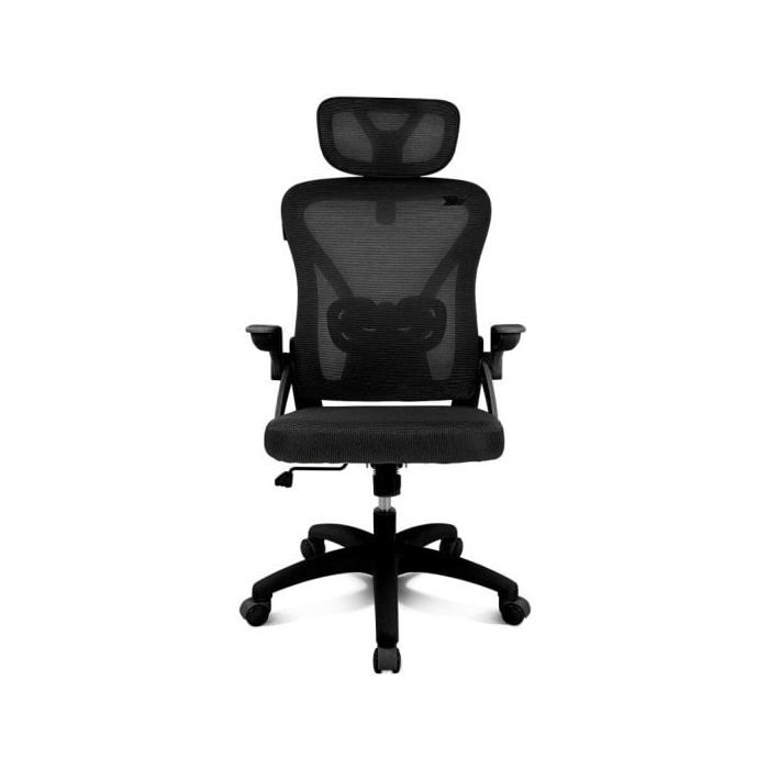 Silla Ergonómica Drift DRAIR35 Respaldo De Malla Reposabrazos Abatibles 120 Kg Negra