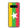 Coque Téléphone - Samsung - Galaxy S10 - Drapeau Birmanie - Souple - Multicolore
