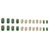 24 Pieces Small Fresh Army Green Explosive Corrugated Lines Nail Art Piece, Advanced Sense Temperament, Niche Environmental Protection Wear Armor