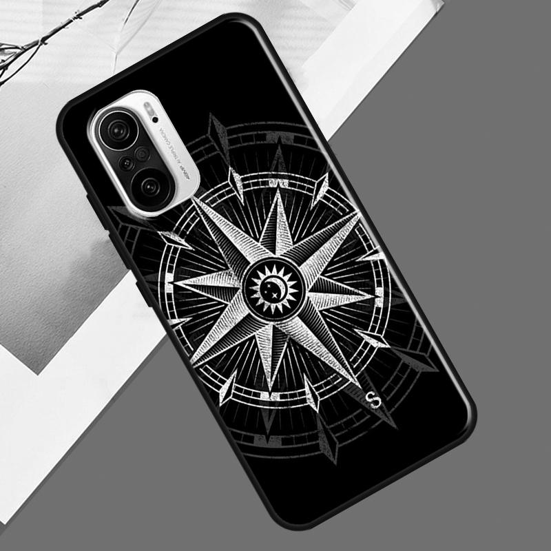 Чехол-брелок с компасом и картой мира для Xiaomi 15 Ultra 13 14 13T 14T 15T Pro 17 Pro Max POCO X7 Pro F5 F6 X5 X6 F7