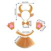 Portable Bull Horn Headband Children's Animal Headpiece Party Theme Headgear Hairpiece Accesories for Various Occasion