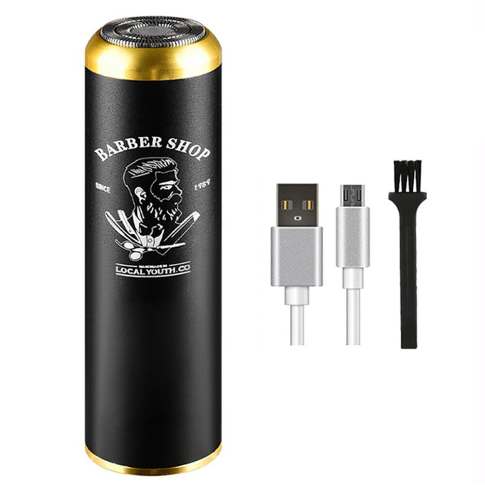 Портативная электробритва, перезаряжаемая через USB бритва, мини-электробритва с чистящей щеткой и триммером для волос в носу, электробритва для мужчин