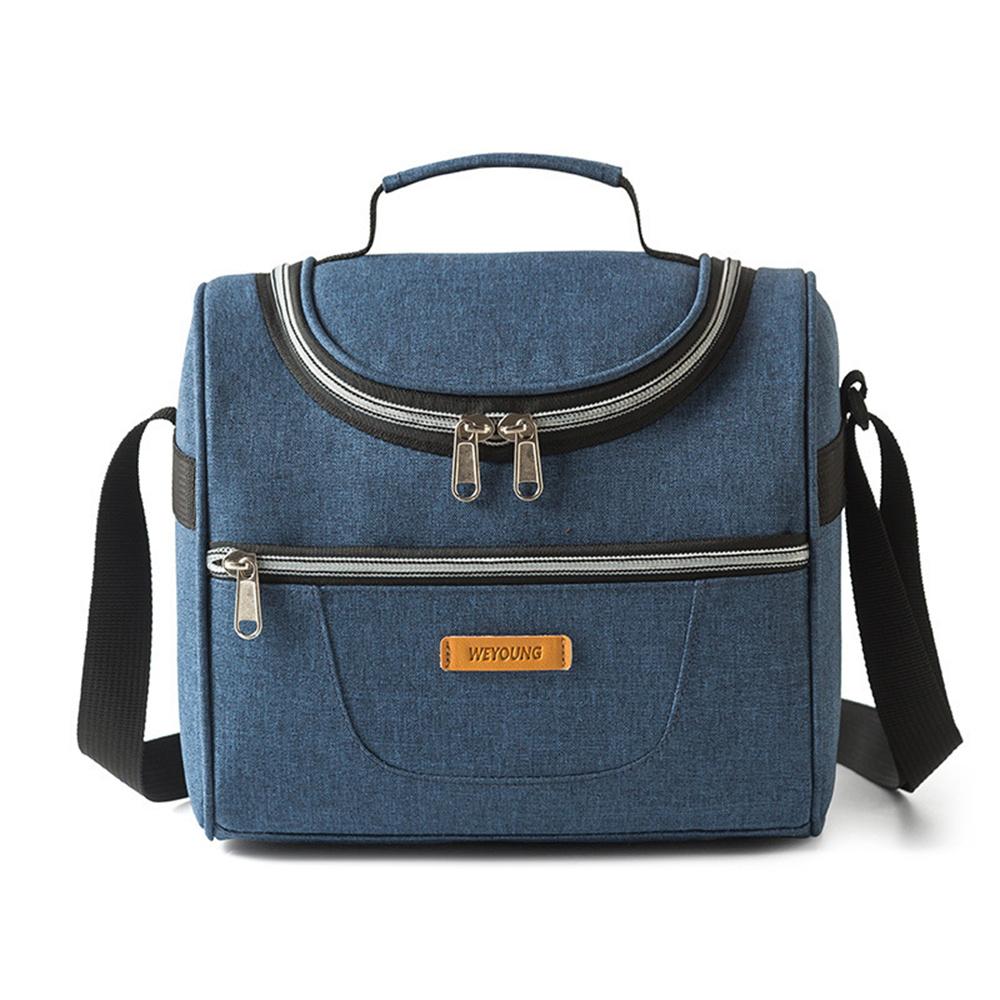 Серая сумка для пикника, утолщающаяся и увеличивающаяся ткань Оксфорд, сумка для обеда, изоляционная сумка большой емкости, принадлежности для хранения, ткань Оксфорд