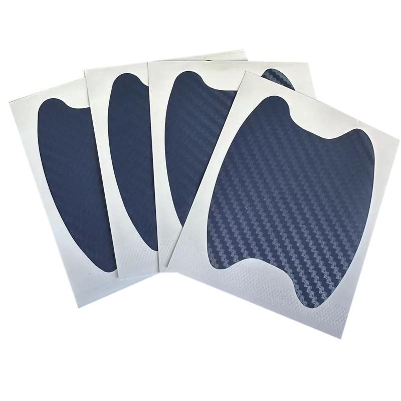 4 шт. наклейка на дверную ручку автомобиля, наклейка на автомобиль, защита от царапин, наклейка с рисунком углеродного волокна, защитная пленка