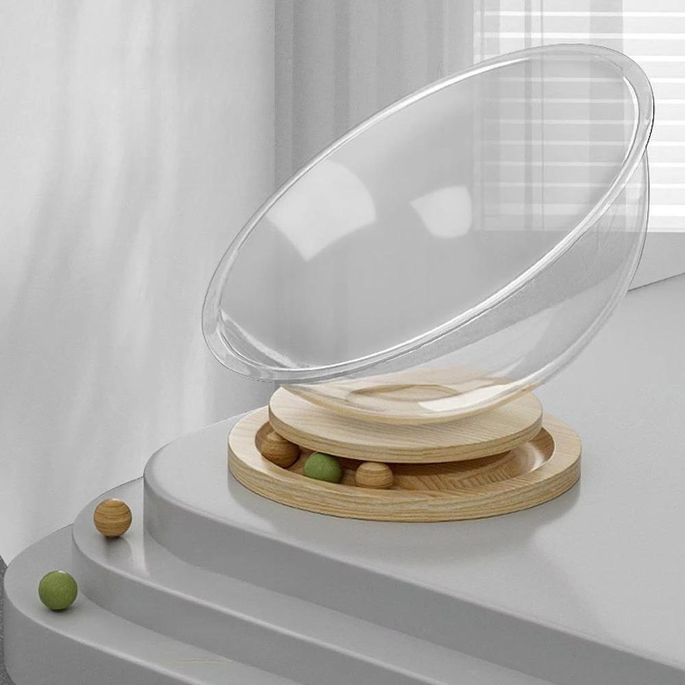 Transparnt Space Capsule Cat Bed Round Cat Toys Good Load Bearing Cat Sleeping Nest Kitten