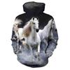 Hoodies 3d Print Animal Rrun Quickly Horse Sweatshirts Boys Girls Unisex Hooded Fashion Sweatshirts Kids Long Sleeve Hoodie Coat