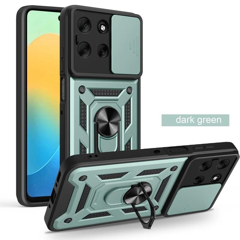 For Motorola Moto G86 5G Case Shockproof Armor Magnetic Holder Ring Case For Moto G86 G 86 MotoG86 Slide Lens Protect Cover