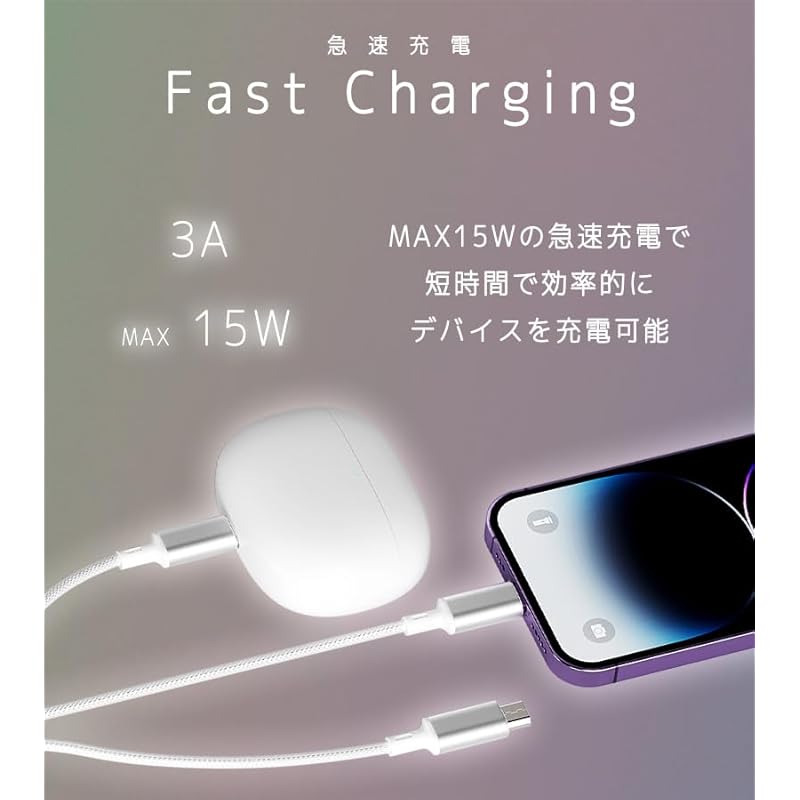 Inklink Official 3 Types To Choose from 9 Colors Compact Head 3in1 Charging Cable Rapid 1.2m Charging Cord 3 In 1 Ultra Durable USB-C Type-C MicroUSB