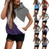 Женские летние футболки без рукавов с капюшоном, толстовки с капюшоном, свободные повседневные туники, толстовки