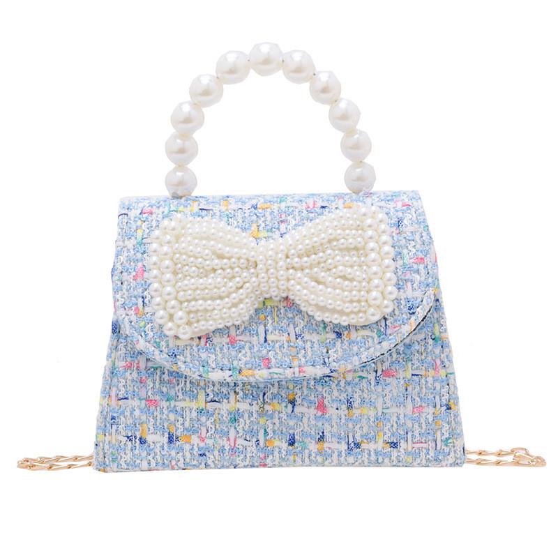 Trendy And Versatile Children's Crossbody Bag With Cute Pearl Bow Perfect For Any Occasion