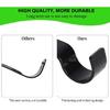 Premium Curtain Rod Brackets - 2 Pack Adjustable Wall Mounts, Curtain Rod Holders for 1 Inch Rod (Black)
