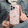 Розовый цветок для чехла iPhone17promax space phone case Apple 16 прозрачный 14/13 мелкое отверстие 15