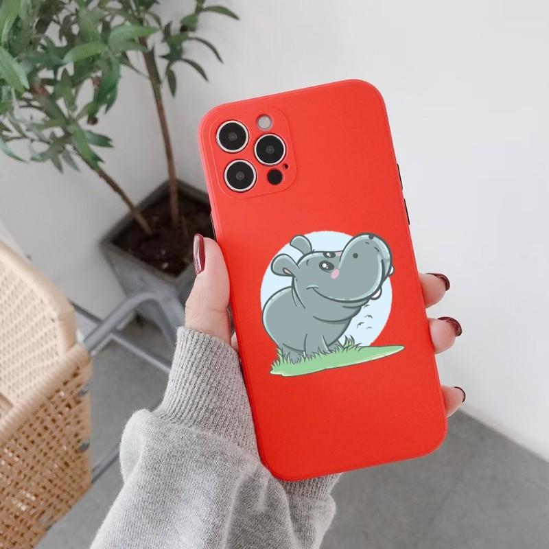 Чехол Ippopotamo для телефона IPhone 14 11 12 13 Pro Max X XR XSMax 6 6S 7 8 Plus SE 2022, мягкий квадратный цветной чехол для телефона