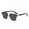 Half-Frame Polygonal Sunglasses Retro Sunglasses Driving Glasses No Degree Advanced Outdoor Sunshades