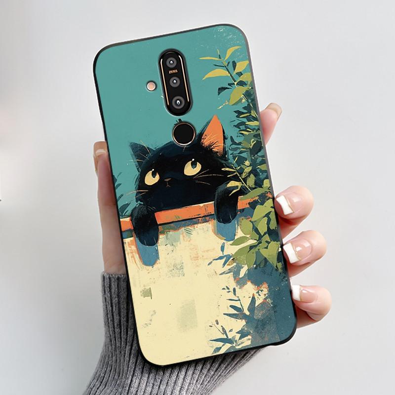 Милый Чехол Для Nokia 8.1 plus/NOKIA X71/Nokia 8/Nokia 8 Sirocco Печатный Корпус Защитная Крышка Мягкий Силикон Мультяшные Чехлы для Телефона