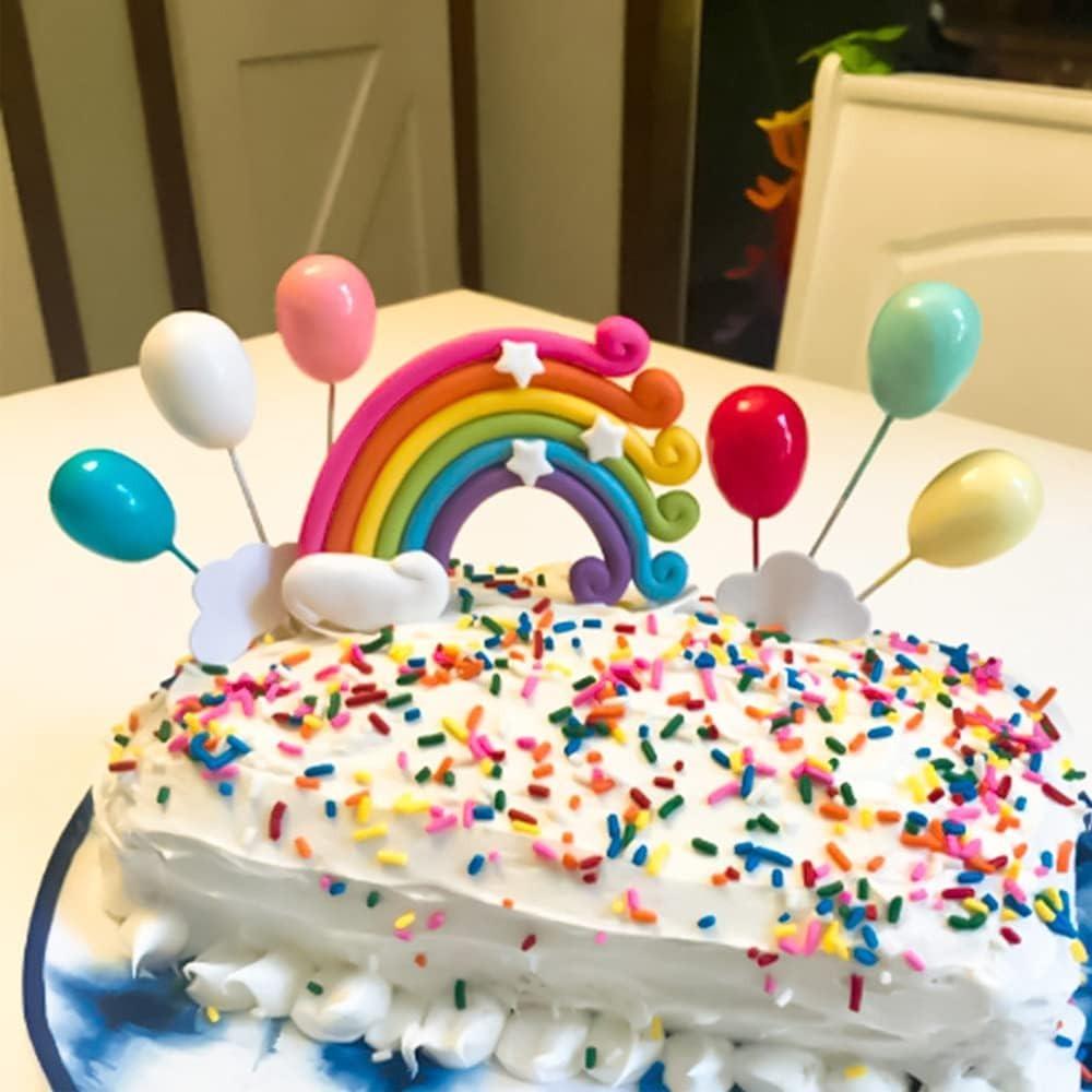 26 шт., украшения для торта в виде облаков, радуга, радужные украшения для вечеринки, принадлежности для выпечки
