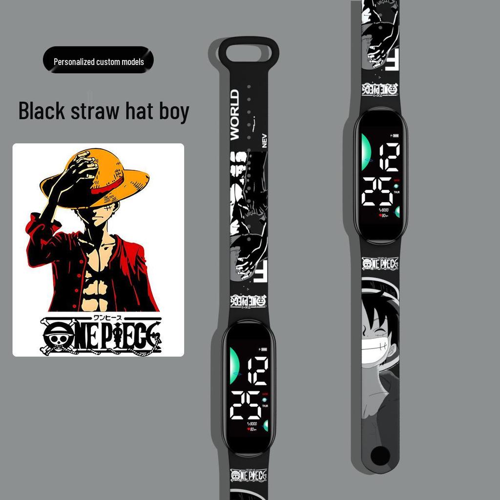 New Cartoon LED Waterproof Sports Watch: Cute Anime Design for Students