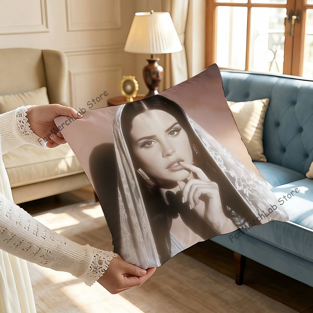 Singer LLana DelS Rey Printed Pillow Cover Cushion Case Simple Sofa Pillow Case No Pillow Core