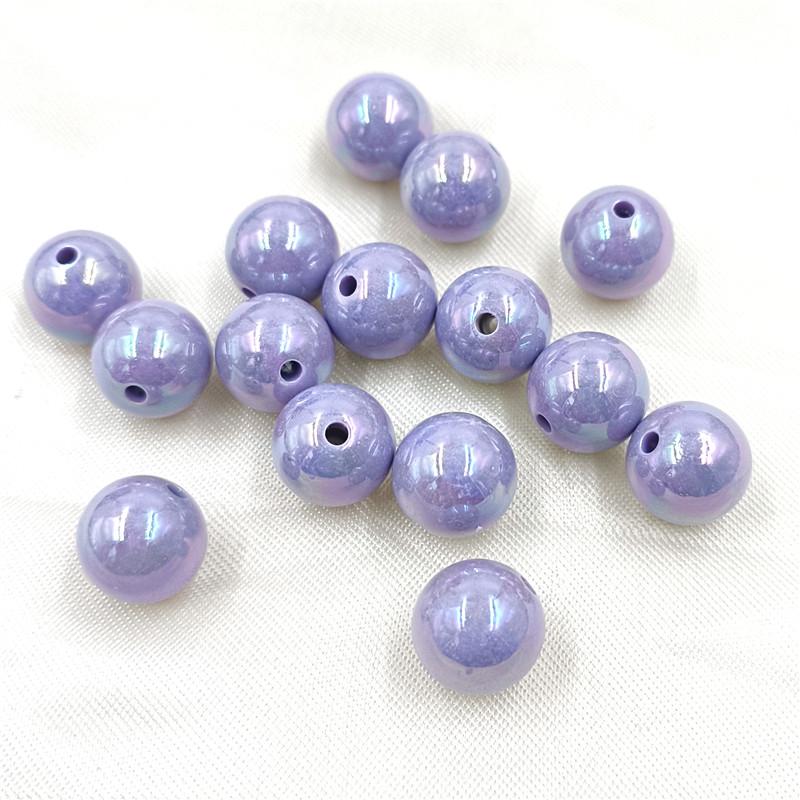 Round 14mm Accessories Materials Loose Beads Acrylic AB Magic Color Handmade DIY Bracelet Earring Making 10pcs Delicate Jewelry